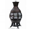 Chiminea Clay Outdoor Fireplace Unique Lokia 20 In Cast Iron Chimenea