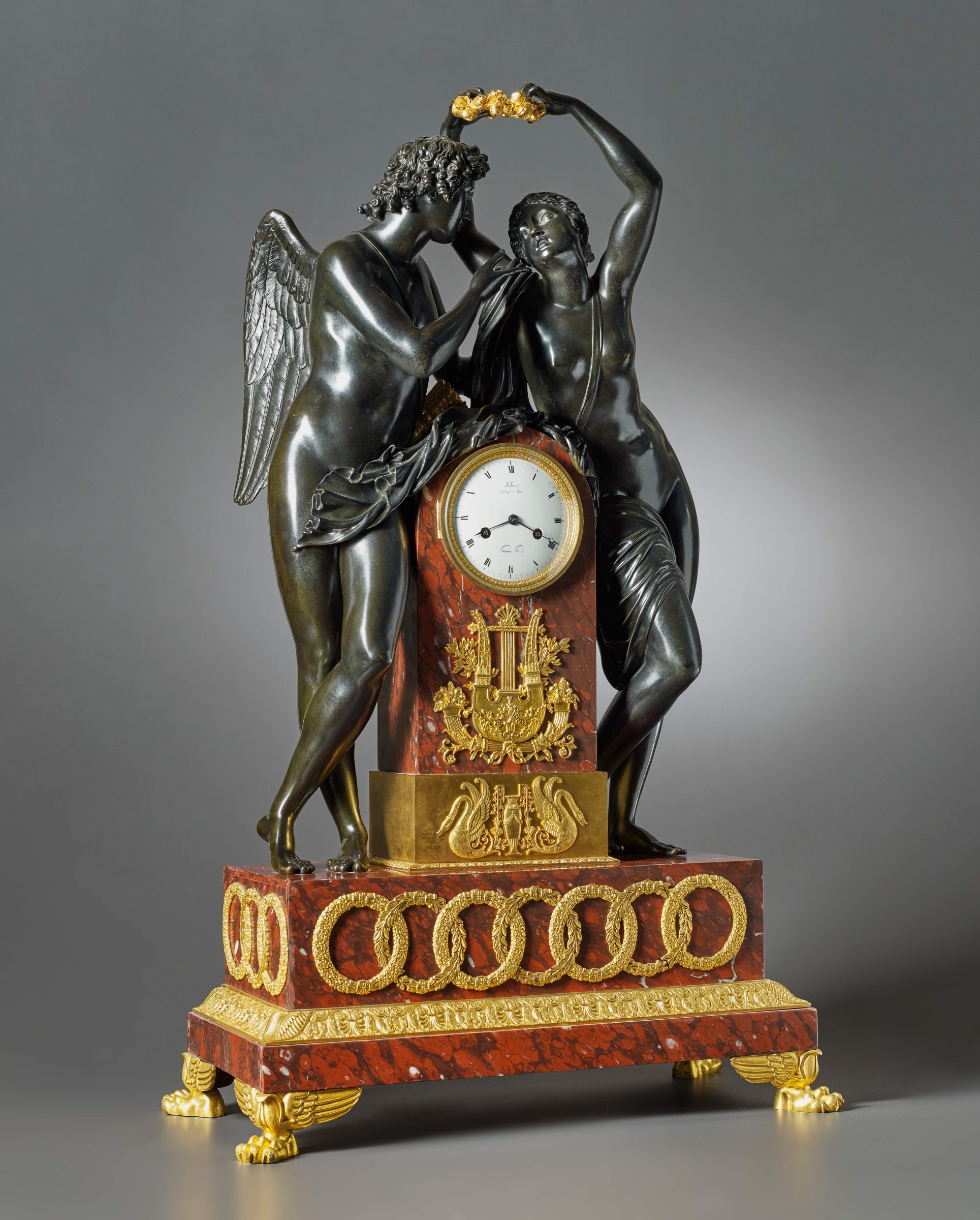 Clock Over Fireplace Fresh Claude Hémon An Empire Figural Clock by Claude Hémon