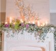 Decorating Around A Fireplace Inspirational Mantle Garland with Candles Eucalyptus Fern Peonies