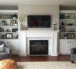 Distressed Fireplace Unique White Washed Brick Fireplace Fireplace Built In Cabinets