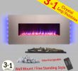 Electric Fireplace with Crystals Luxury Akdy 48 In Wall Mount Freestanding Convertible Electric