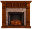 Electric Stone Fireplace with Mantle Lovely southern Enterprises Merrimack Simulated Stone Convertible Electric Fireplace