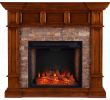 Electric Wall Fireplace Heater Unique southern Enterprises Merrimack Simulated Stone Convertible Electric Fireplace