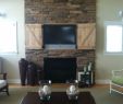 Fake Wall Fireplace Inspirational Hidden Tv Over Fireplace Open Doors Decor and Design