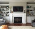 Fake Wall Fireplace New White Washed Brick Fireplace Fireplace Built In Cabinets