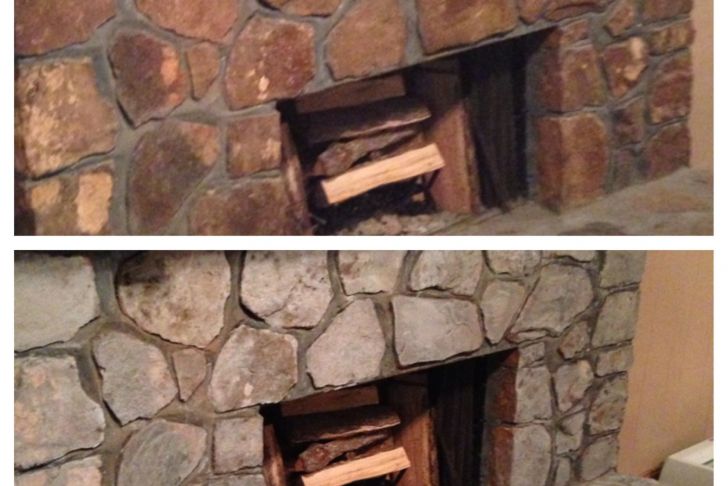 Faux Rock Fireplace Awesome Diy Painted Rock Fireplace I Updated Our Rock Fireplace