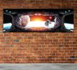 Fire and Ice Fireplace Lovely Space Station Window View Earth astronaut Red Balloon Framed