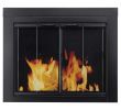 Fireplace Backing New Pleasant Hearth at 1000 ascot Fireplace Glass Door Black Small