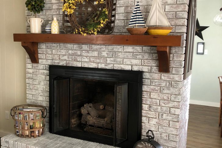 Fireplace Basket Fresh Painted Brick Fireplace Sw Pure White Over Dark Red Brick