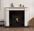 Fireplace Basket New Regent Pearla White Surround Pictured with A Black Granite