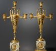 Fireplace Candelabra Elegant Claude Galle attributed to A Pair Of Empire Three Light