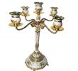 Fireplace Candelabra Unique Candle Holders 5 Arms Shiny Golden Plated Candelabra Romantic and Luxury Metal for Wedding events Party Home Table Decoration Candle Holders for