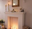 Fireplace Candles with Remote Fresh Mit Kerzen Und Winter Deko sowie Gold Spiegel