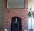 Fireplace Doctor Elegant Finished Exposed Brick Chimney Fireplace Lounge