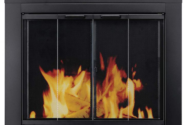 Fireplace Door Cover Awesome Pleasant Hearth at 1000 ascot Fireplace Glass Door Black Small