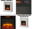 Fireplace Mantel with Media Storage New White Infrared Electric Fireplace Heater Mantel Tv Stand Media Cent Led Flame