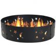 Fireplace Shield New 36 In Round Steel Wood Burning Big Sky Fire Pit Kit Black