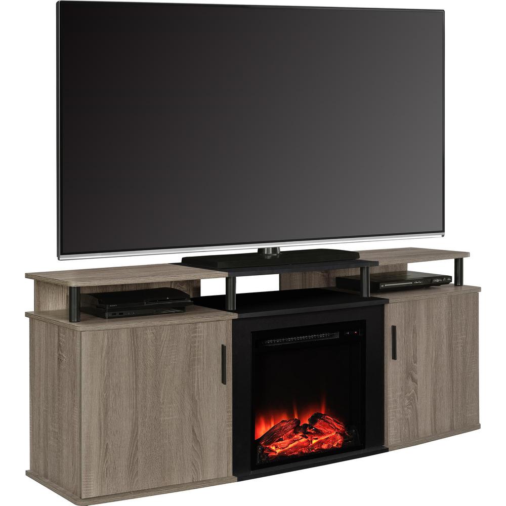 Fireplace Tv Stand for 70 Inch Tv Elegant Ameriwood Windsor 70 In Weathered Oak Tv Console with