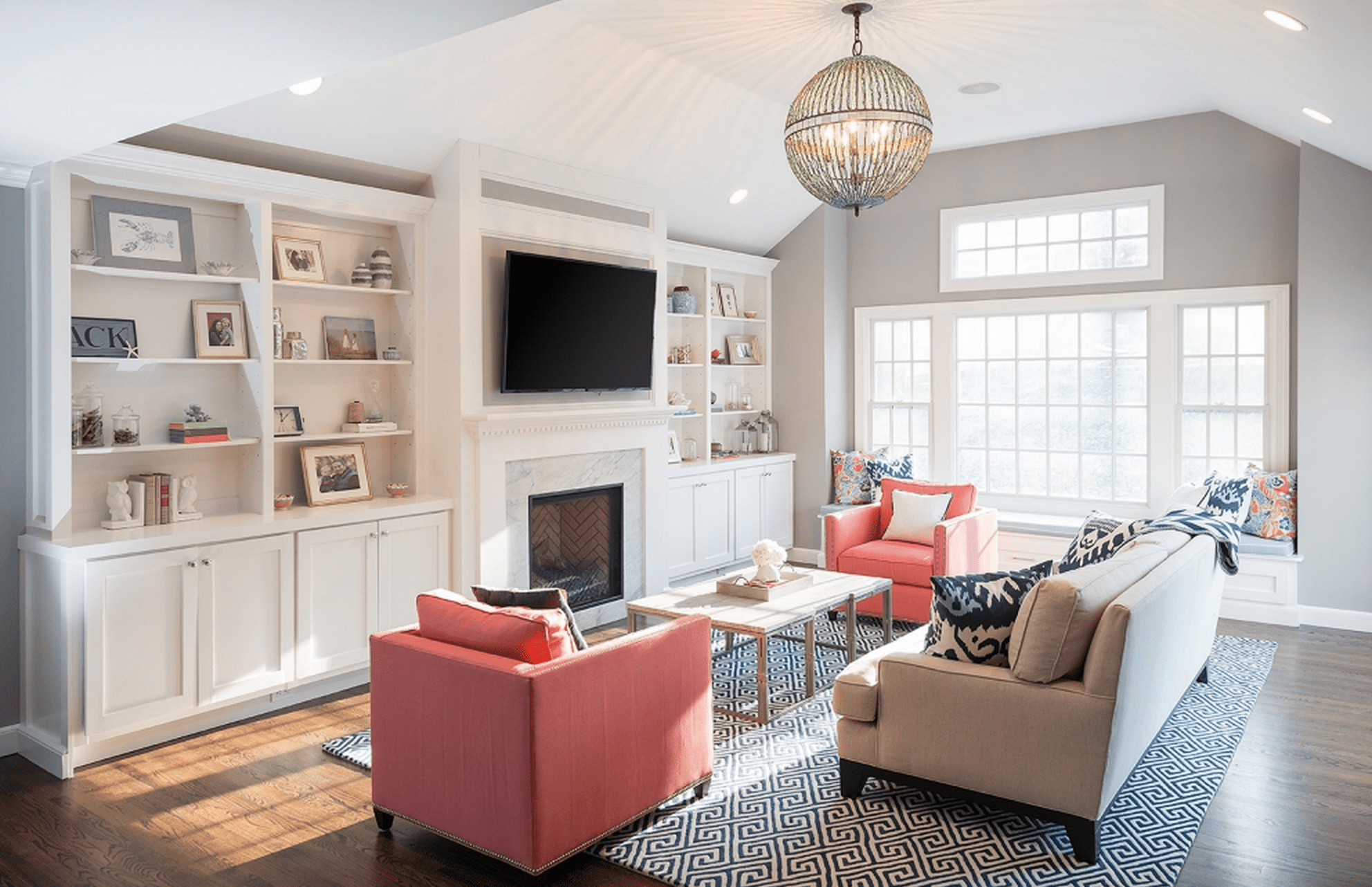 Fireplace with Windows On Both Sides New Beautiful Living Rooms with Built In Shelving