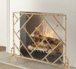 Gold Fireplace tools Luxury Lexington Single Panel Fireplace Screen In 2019