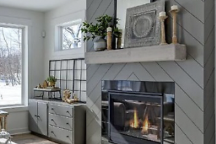 Grey Fireplace Unique Future Fireplace Love the Herringbone Shiplap On This