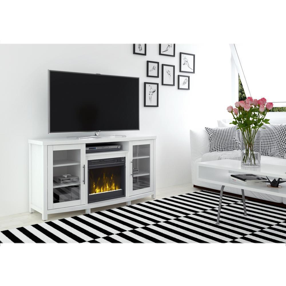 Home Depot Corner Fireplace Tv Stand Lovely Rossville 54 In Media Console Electric Fireplace Tv Stand In White