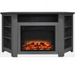 Home Depot Fireplace Heaters Luxury Hanover Tyler Park 56 In Electric Corner Fireplace In Gray