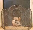 Horchow Fireplace Screen Fresh Traditional Black Scroll Three Paneled Fireguard Screen