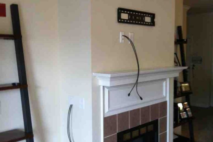 How to Hide Wires for Wall Mounted Tv Over Fireplace Beautiful Concealing Wires In the Wall Over the Fireplace before the