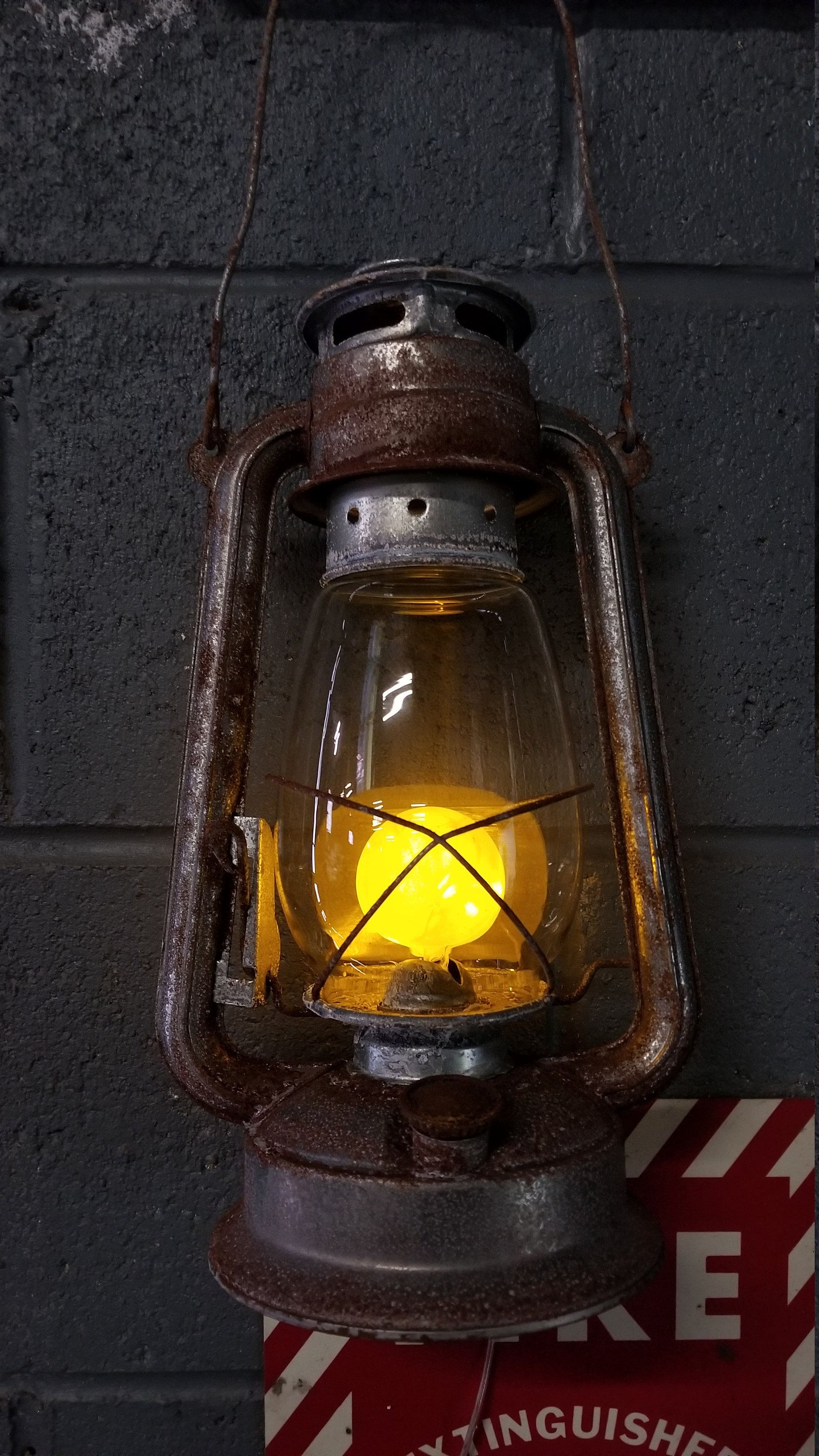 Kerosene Fireplace Inspirational Table Lamp Battery Operated Lantern Rustic Rusty