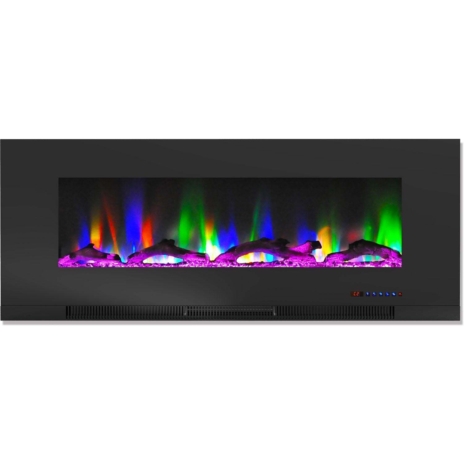 Led Wall Fireplace Lovely Cambridge Cam50wmef 2blk 50 In Wall Mount Electric Fireplace Black