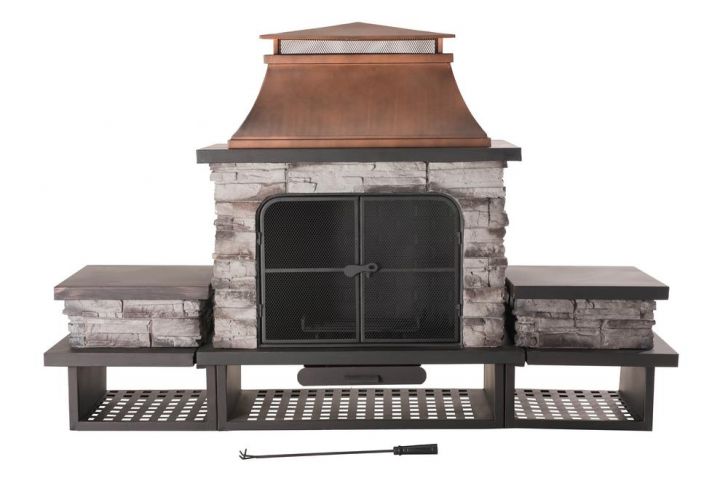 Outdoor Fireplace Plans Pdf Best Of Sunjoy Bel Aire 51 97 In Wood Burning Outdoor Fireplace