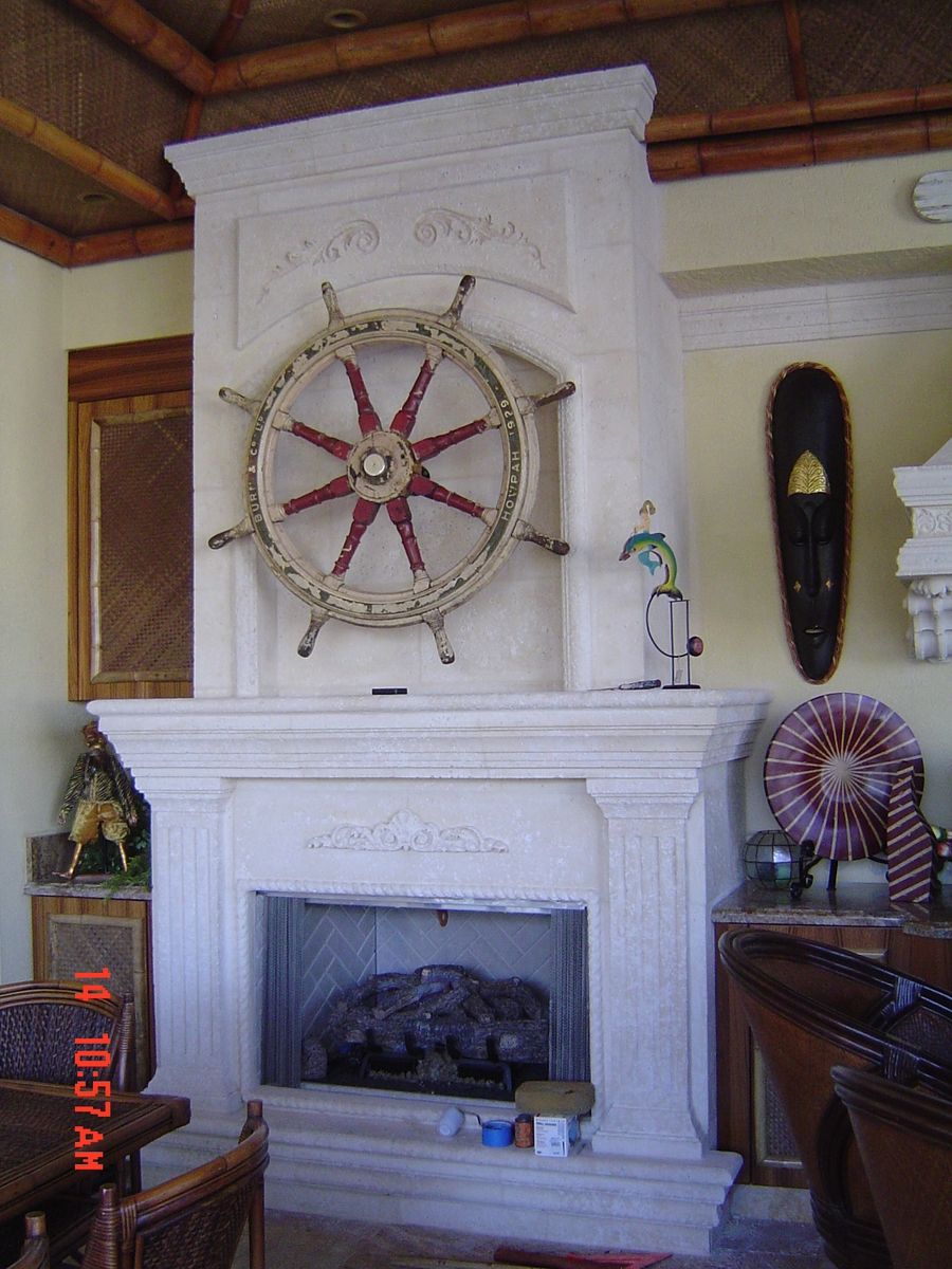 Pictures Over Fireplace New Great Ship Wheel Above Fireplace