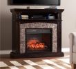 Portable Fireplace Home Depot New Newburgh 45 5 In W Faux Stone Corner Infrared Electric Media Fireplace In Ebony