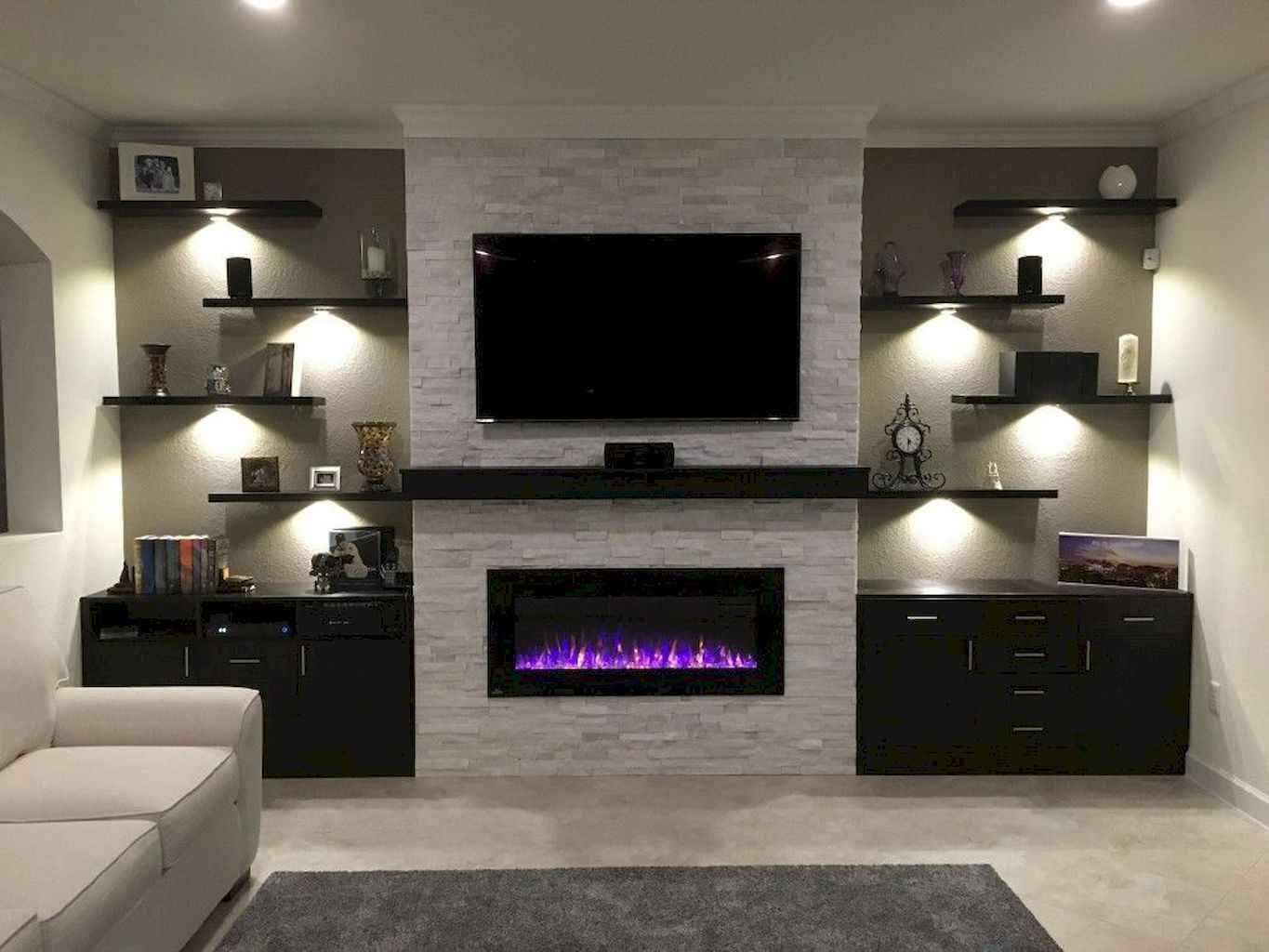 Recessed Wall Fireplace Luxury 50 Diy Floating Shelves for Living Room Decorating