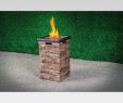 Rectangular Gas Fireplace New Chisholm 27" Tall Square Lp Gas Fire Column Natural Stone