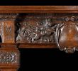 Renaissance Fireplace Elegant Antique Oak English Renaissance Style Carved Fireplace