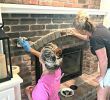 Restoring Brick Fireplace Elegant Black Painted Brick Fireplace with New Restoration Hardware