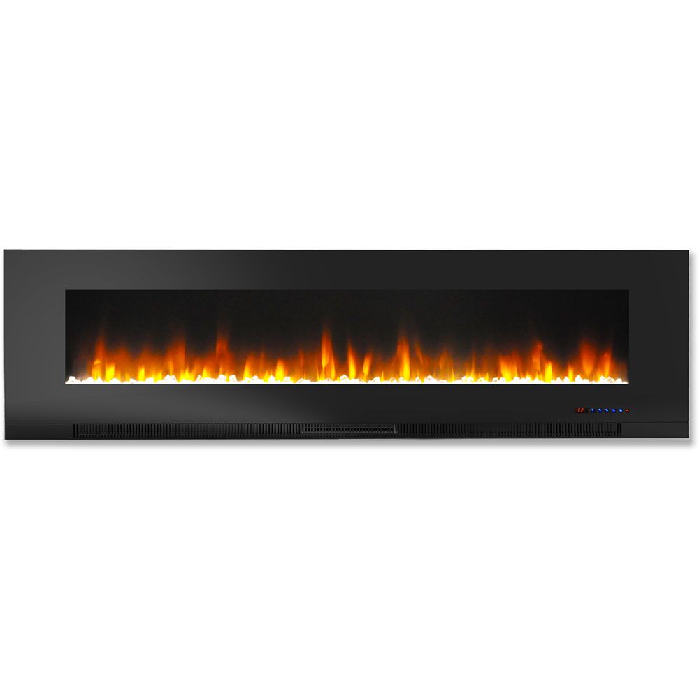 Rock Electric Fireplace Unique Cambridge 60 In Wall Mount Electric Fireplace In Black with