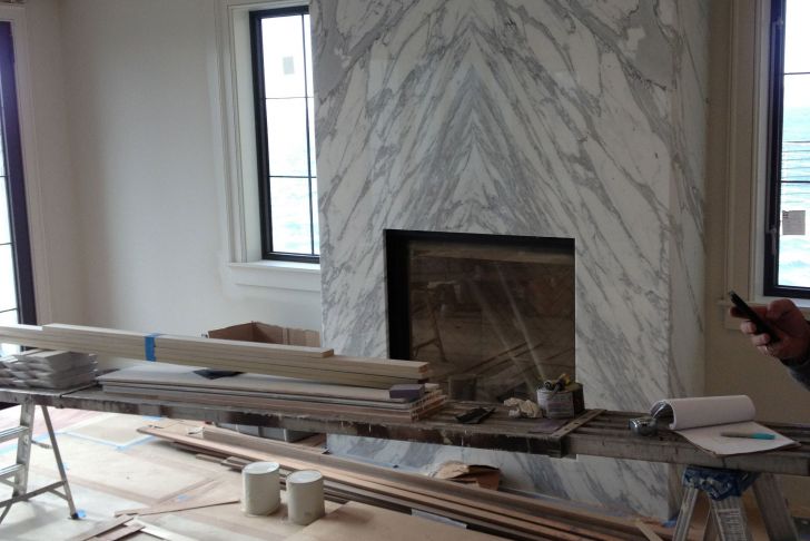 Stone Slab Fireplace Best Of Contemporary Slab Stone Fireplace Calacutta Carrara Marble