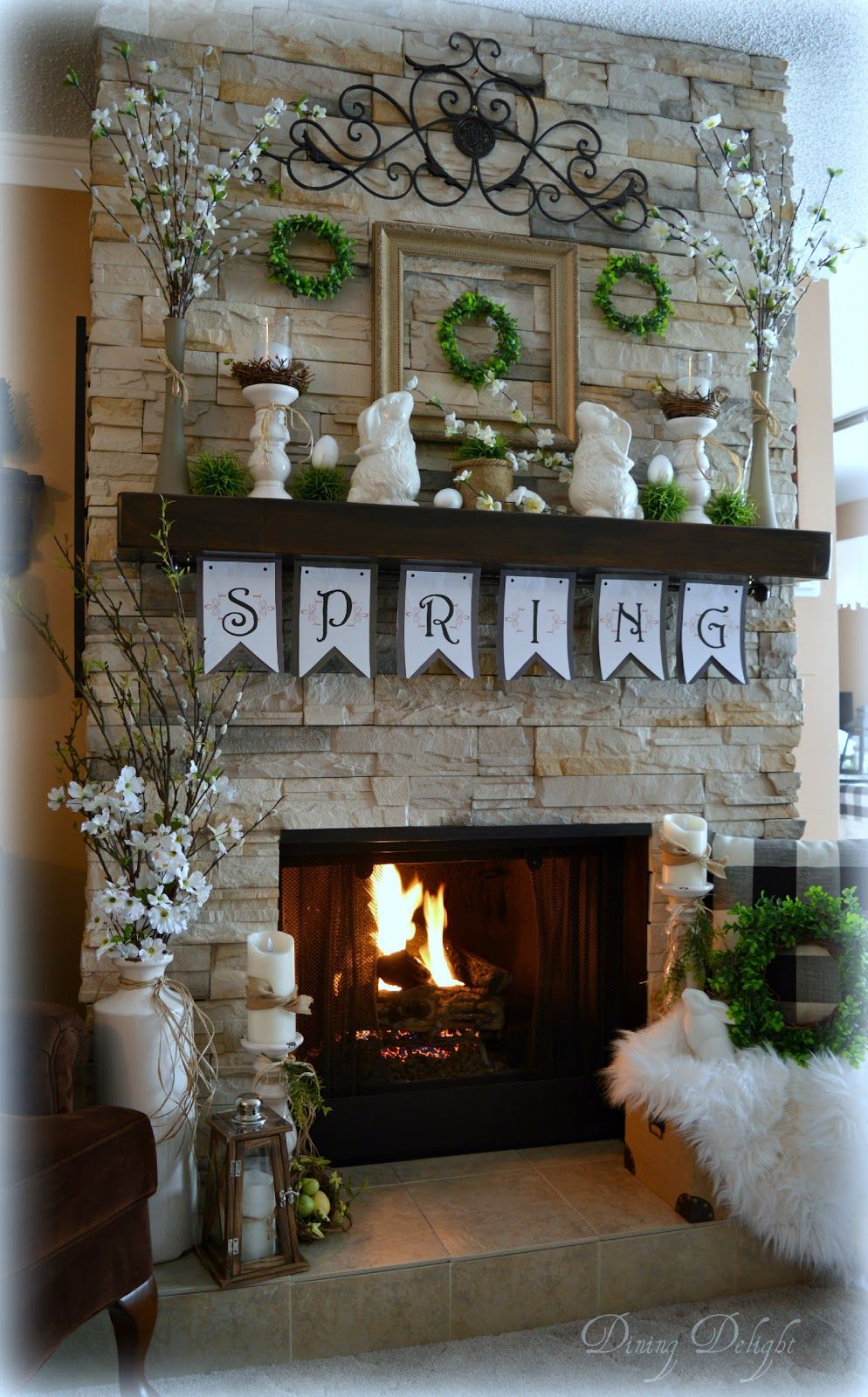 Summer Fireplace Decor Elegant Spring Mantel & Hearth Decorating and Home Ideas