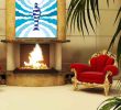 The Fireplace Man Fresh Pitaara Box Psychedelic Man Pvc Vinyl Multicolour Wall