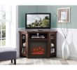 Tv Stand W Fireplace Awesome 48 Wood Corner Fireplace Media Tv Stand Console Traditional