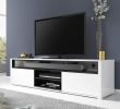 Tv Stand with Fireplace and soundbar Luxury High Gloss Tv Unit White with soundbar Shelf 2 Cupboard