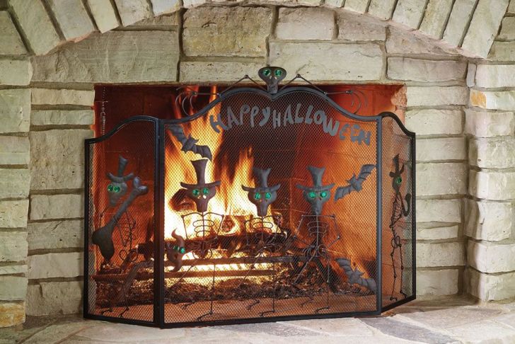 Vintage Fireplace Screen New the Halloween Fireplace Screen Hammacher Schlemmer