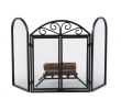 White Fireplace Screen Beautiful 3 Panel Iron Fireplace Screen