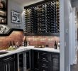 Brick Backsplash Elegant Wet Bar with Brick Tile Backsplash