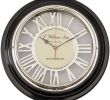 Clocks Over Fireplace Mantel New Libra Harwood Black and Nickel Round Wall Clock