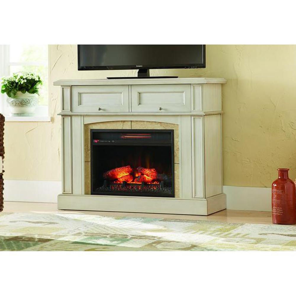 Fake Fireplaces Sale New Bellevue Park 42 In Mantel Console Infrared Electric Fireplace In Antique White