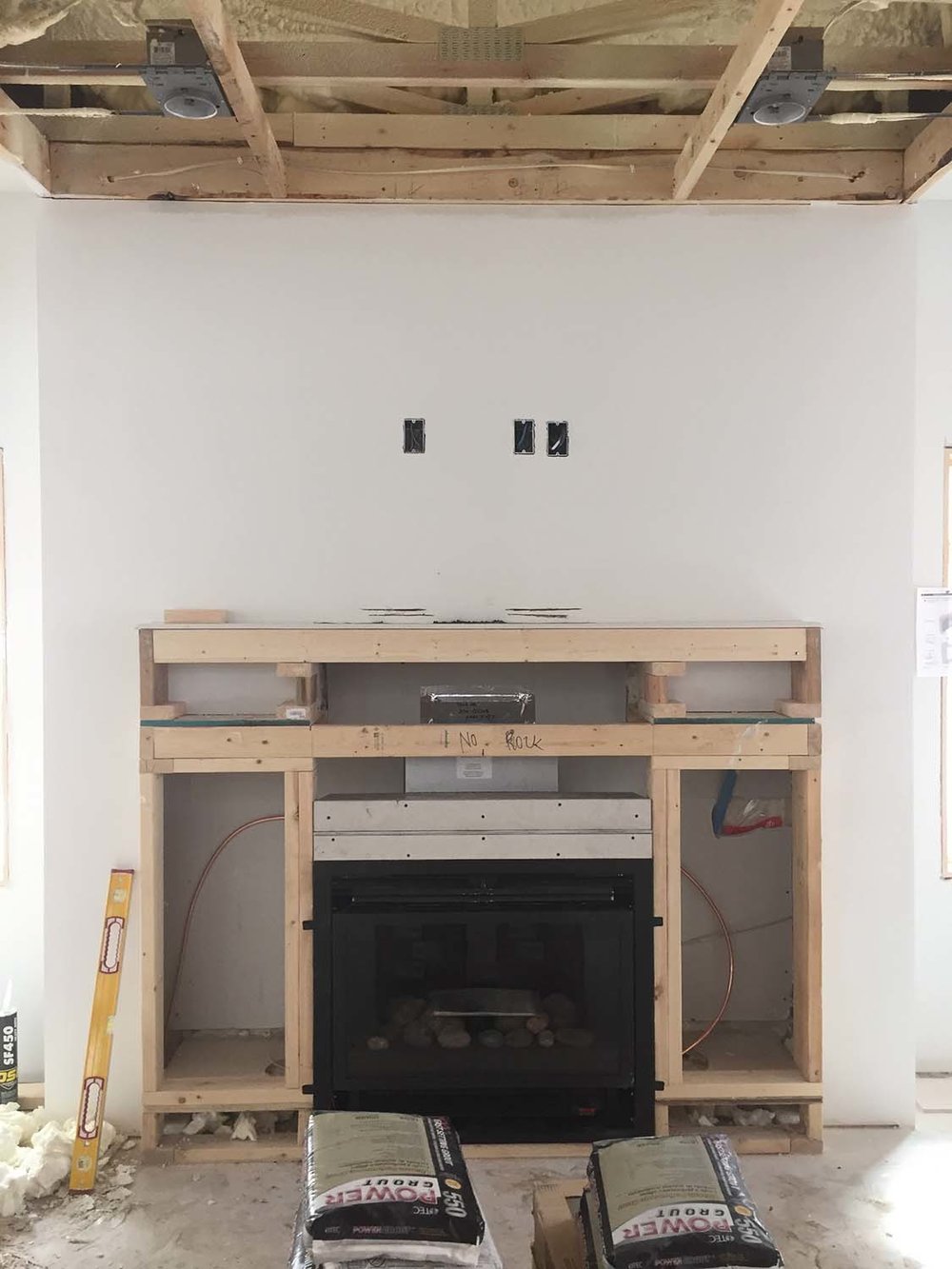 Fireplace Cabinets New Cabinets and Fireplace — Newland Architecture